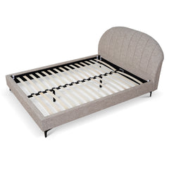 Fabric Queen Bed Frame | Stonish Beige | Myka Home