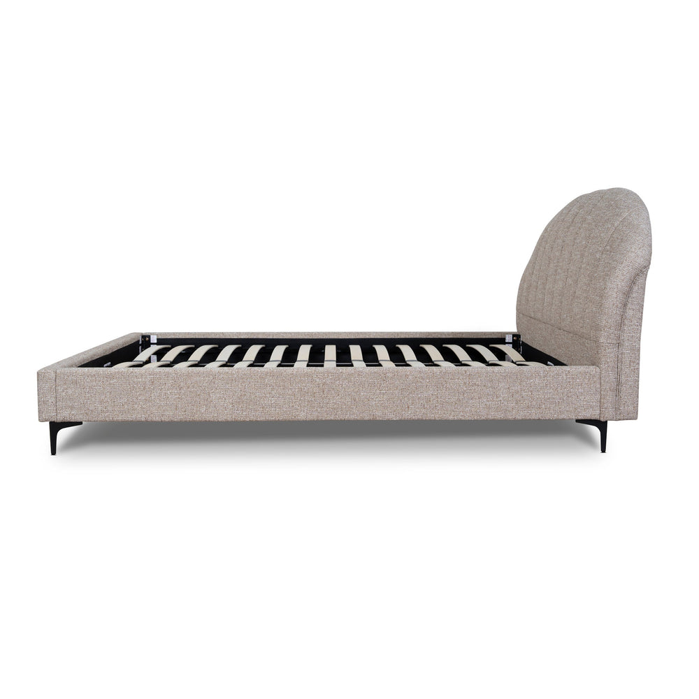 Fabric Queen Bed Frame | Stonish Beige | Myka Home - View 4