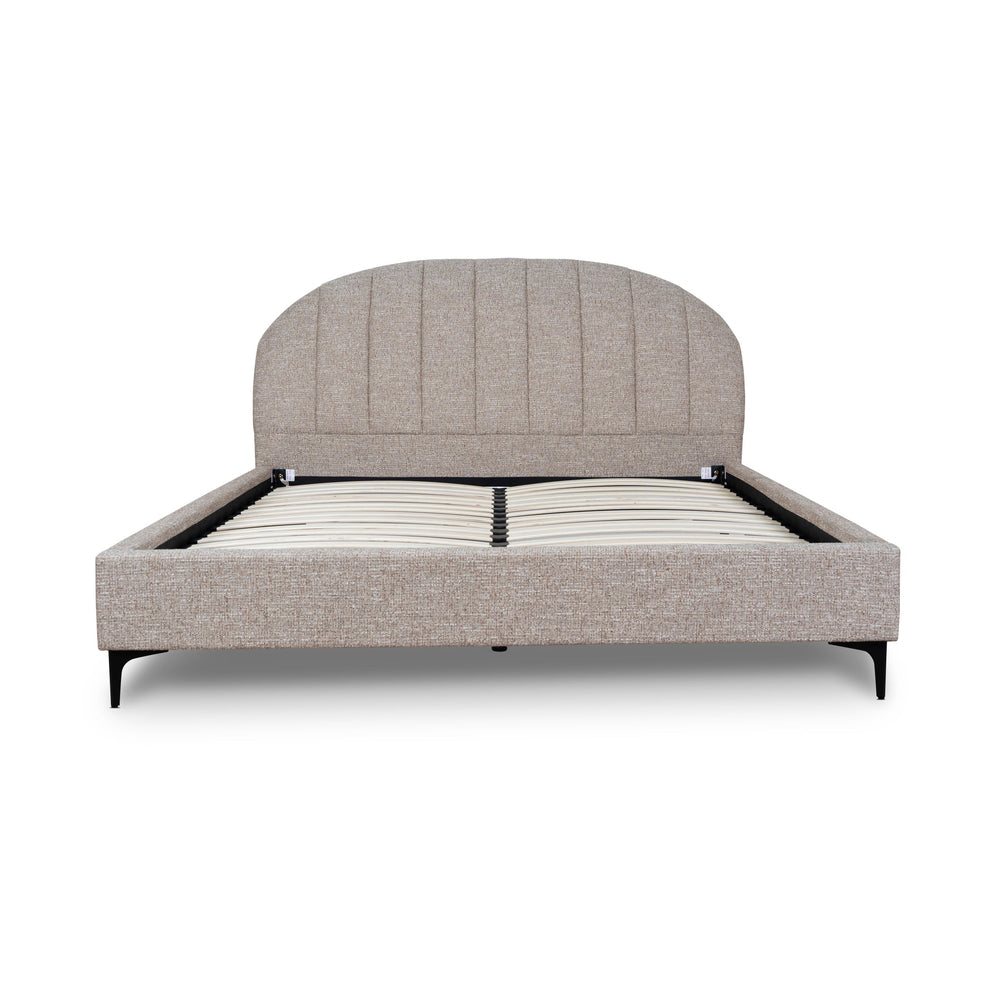 Fabric Queen Bed Frame | Stonish Beige | Myka Home - View 2