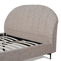 Fabric Queen Bed Frame | Stonish Beige | Myka Home