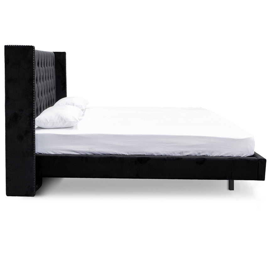 King Bed Frame - Black Velvet - View 4