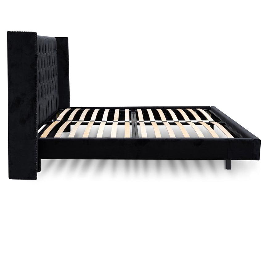 King Bed Frame - Black Velvet - View 6