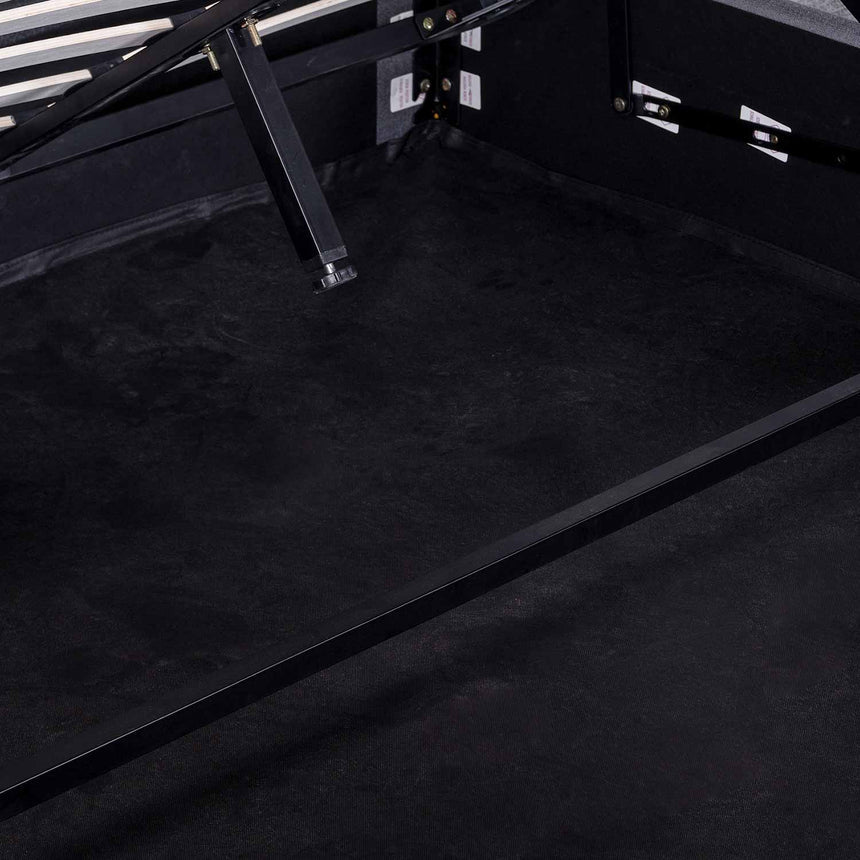 Oslo Queen Bed Frame | Charcoal Grey Storage | Myka Home - View 9
