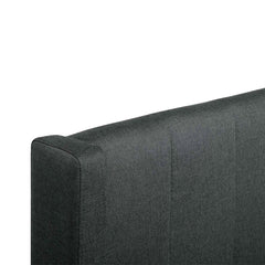 Ex Display - CBD6021-YO - Fabric King Bed in Charcoal Grey with Storage