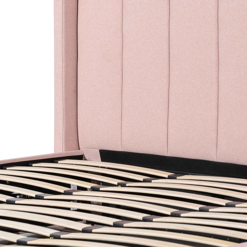 Florence King Bed | Blush Pink Storage | Myka Home - View 3
