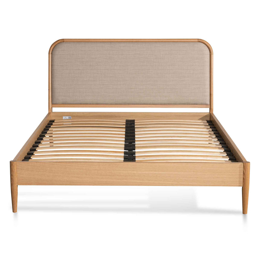 Flax Queen Bed | Beige Oak | Myka Home - View 3