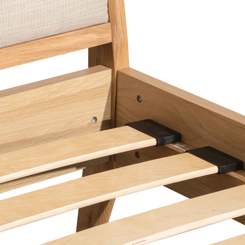 Flax Queen Bed | Beige Oak | Myka Home - View 6