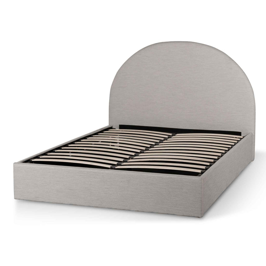 Ex Display - CBD6576-YO Fabric King Bed - Pearl Grey with Storage