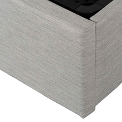 Ex Display - CBD6576-YO Fabric King Bed - Pearl Grey with Storage