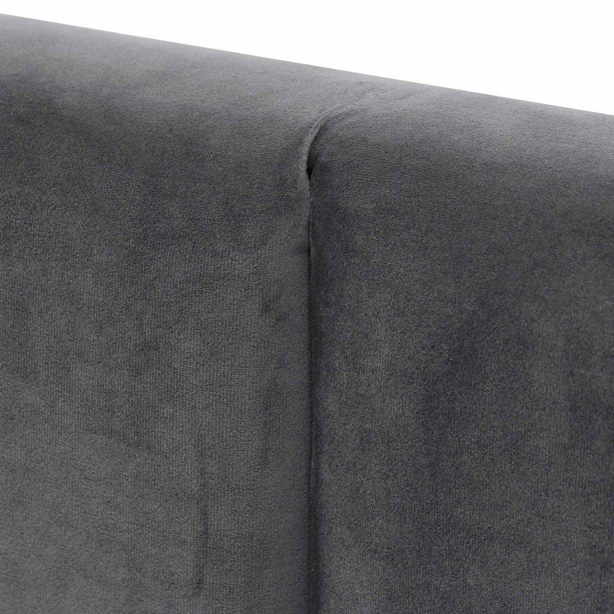Slate Queen Bed Frame | Charcoal Velvet | Myka Home - View 9