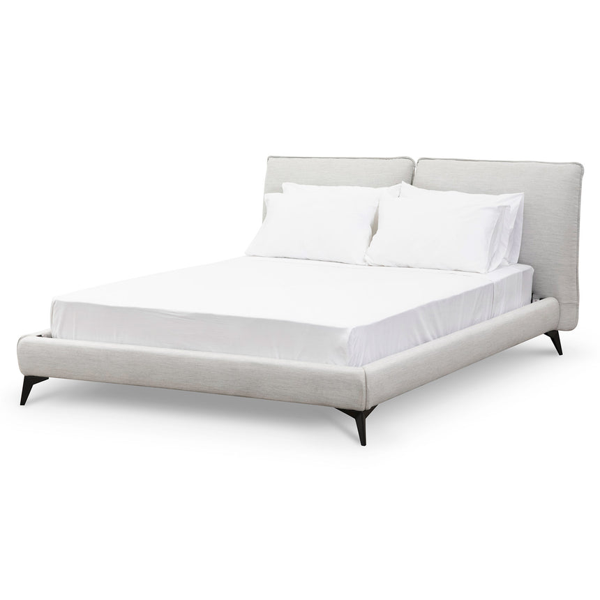 Fabric Queen Bed - Pearl Grey - View 3