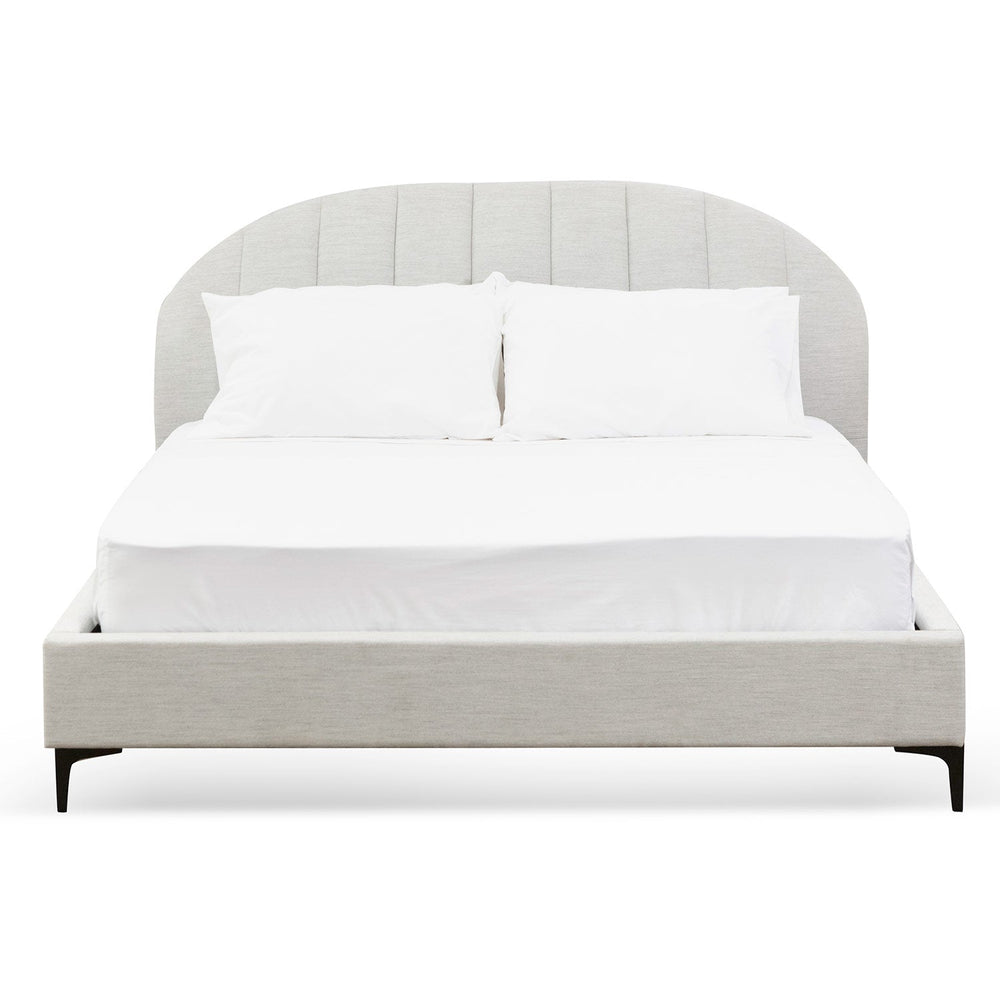 Fabric Queen Bed - Pearl Grey - View 2