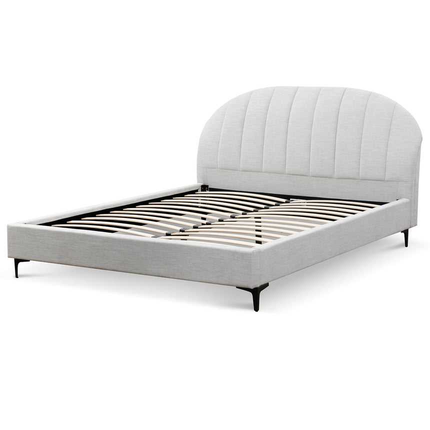 Fabric Queen Bed - Pearl Grey - View 4