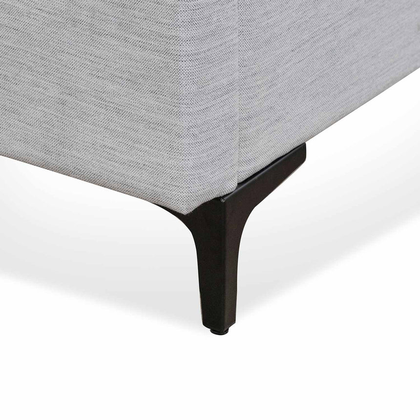 Fabric Queen Bed - Pearl Grey - View 10