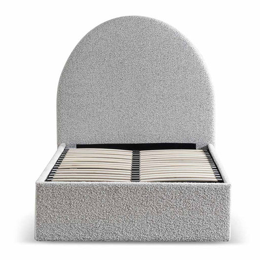 CBD6898-YO Single Sized Bed Frame - Cloudy Pepper Boucle with Storage