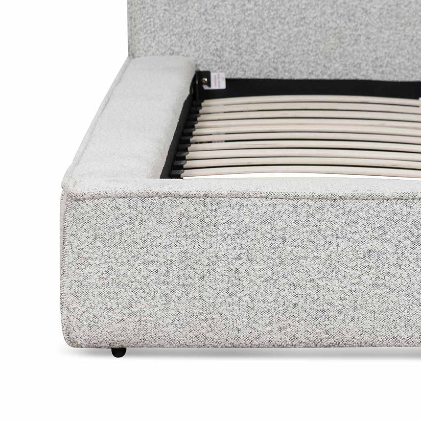 Queen Sized Bed Frame - Cloudy Pepper Boucle - View 6