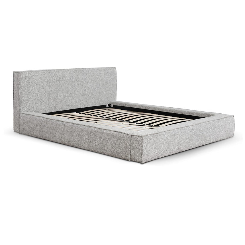 Queen Sized Bed Frame - Cloudy Pepper Boucle - View 3