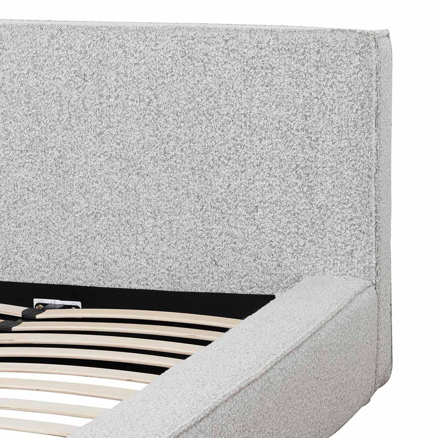 Queen Sized Bed Frame - Cloudy Pepper Boucle - View 5