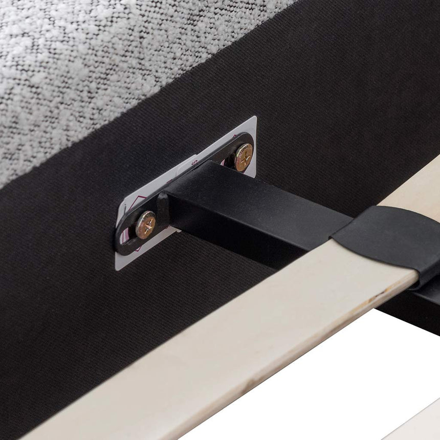 Queen Sized Bed Frame - Cloudy Pepper Boucle - View 7