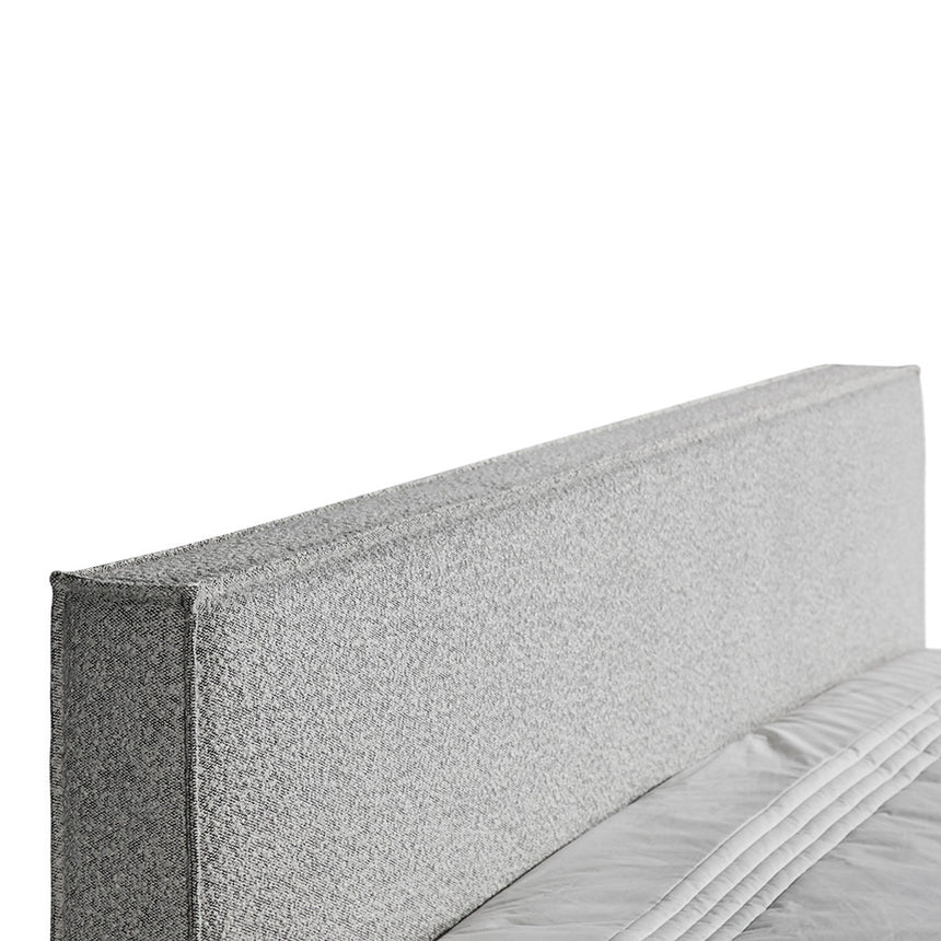 King Sized Bed Frame - Cloudy Pepper Boucle - View 4