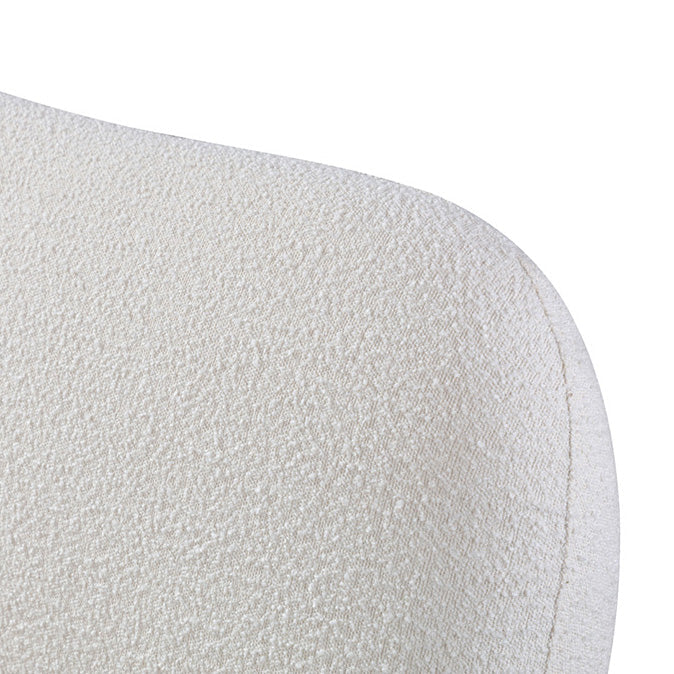 King Bed Frame - Cream White Boucle - View 10