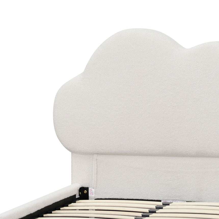 Single Bed Frame - Beige White Fleece - View 3