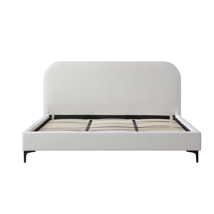 Queen Bed Frame - Cream White - View 5