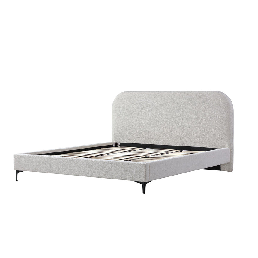 Queen Bed Frame - Cream White - View 6