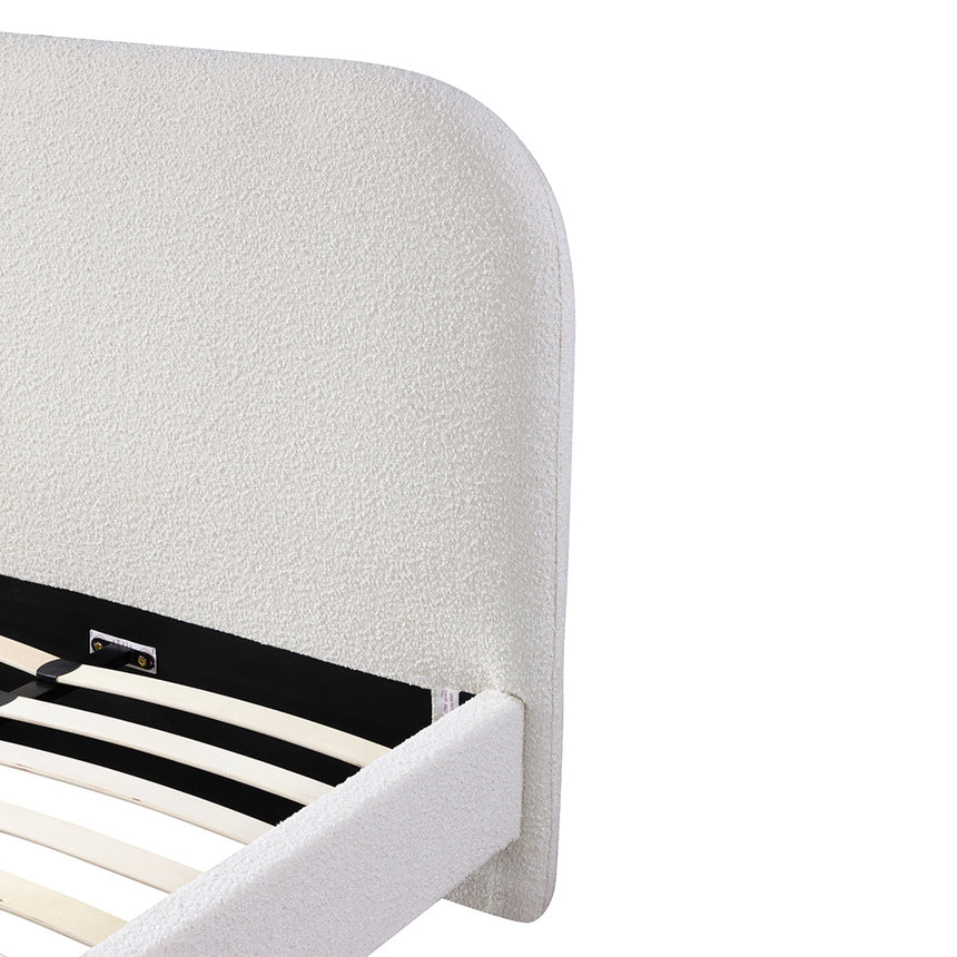 Queen Bed Frame - Cream White - View 9