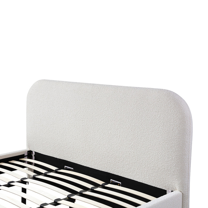 Queen Bed Frame - Cream White - View 7