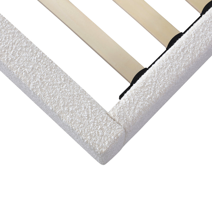 Queen Bed Frame - Cream White - View 10