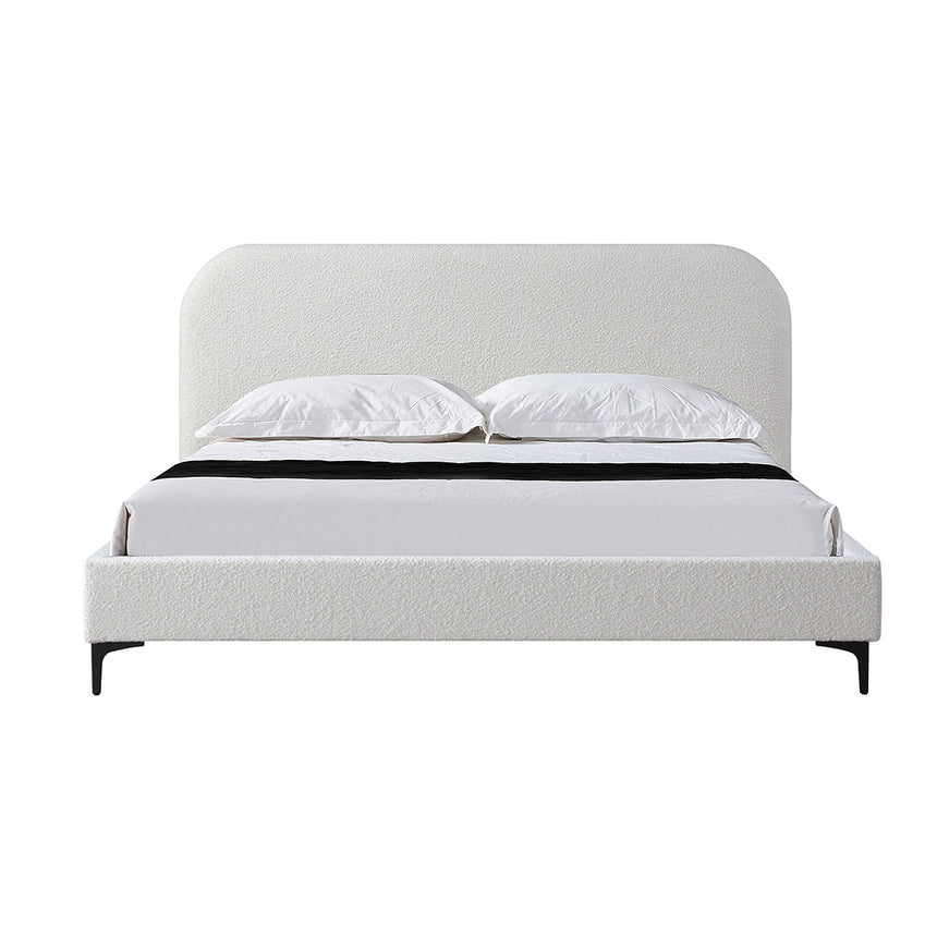 Queen Bed Frame - Cream White - View 4