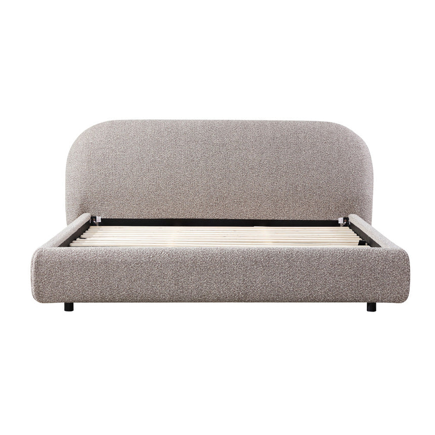 Queen Bed Frame - Olive Brown Boucle - View 7