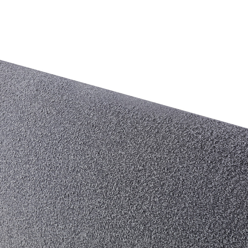 King Bed Frame - Charcoal Pepper Boucle - View 11