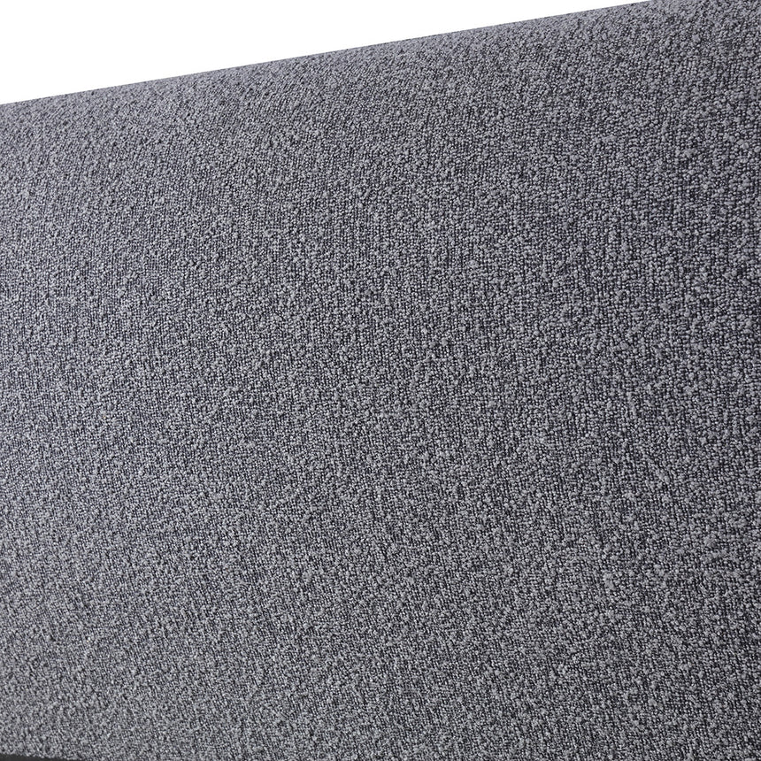King Bed Frame - Charcoal Pepper Boucle - View 12