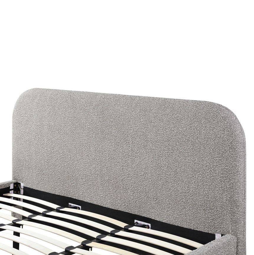 Queen Bed Frame - Olive Brown Boucle - View 9