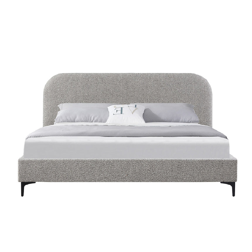 Queen Bed Frame - Olive Brown Boucle - View 4