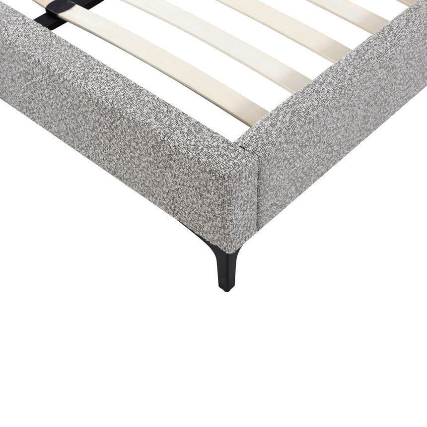 King Bed Frame - Olive Brown Boucle - View 18