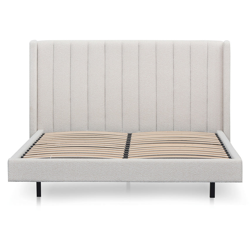King Sized Bed Frame - Snow Boucle - View 2