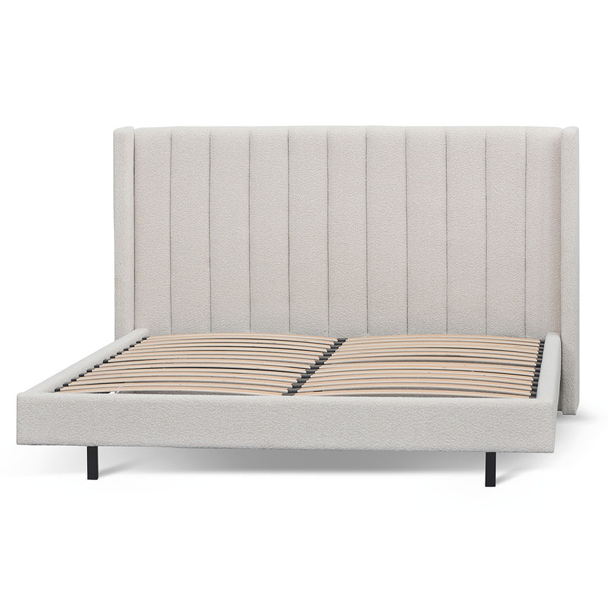 King Sized Bed Frame - Snow Boucle - View 4