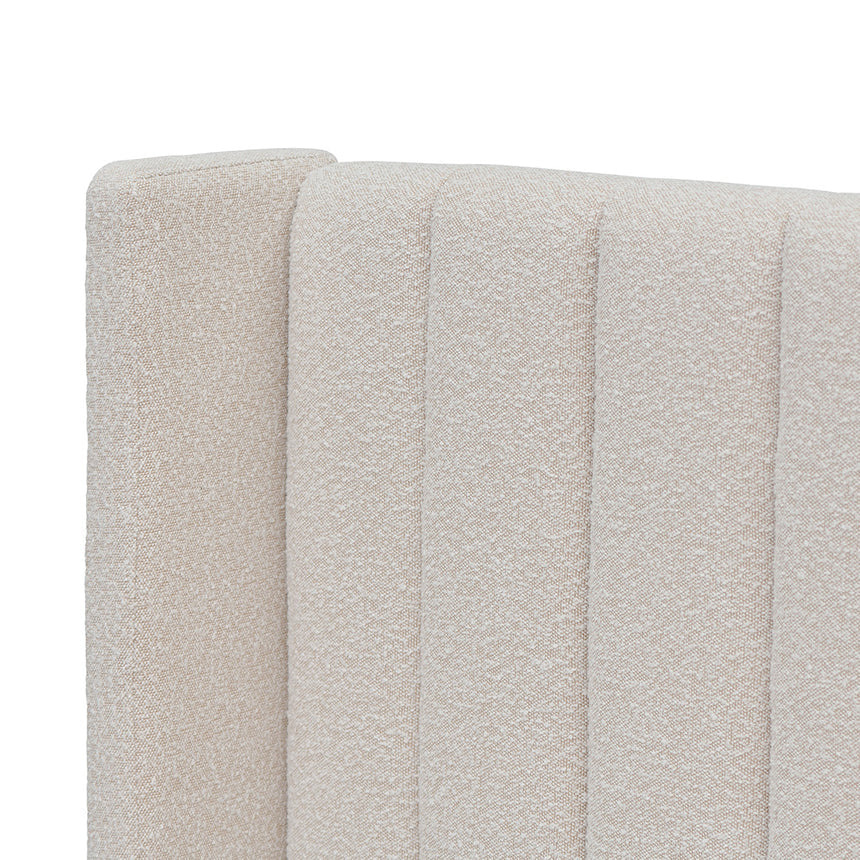 King Sized Bed Frame - Snow Boucle - View 11