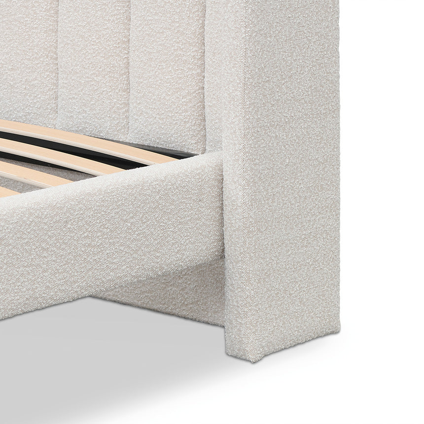 King Sized Bed Frame - Snow Boucle - View 7