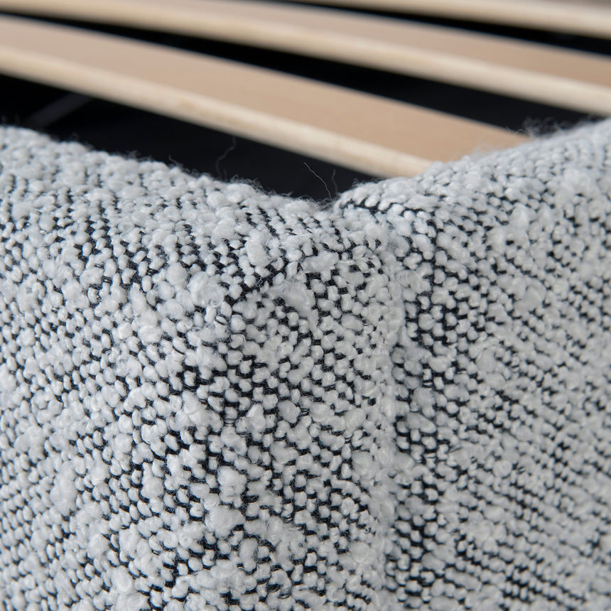 Queen Bed Frame - Cloudy Pepper Boucle with Storage - View 14