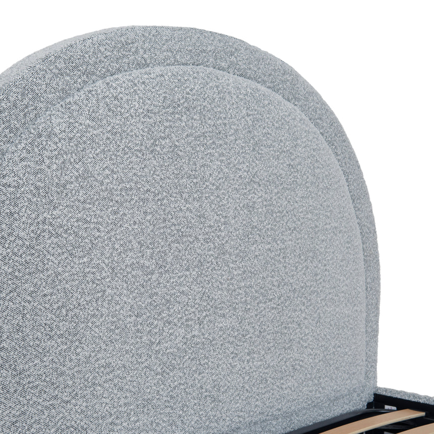 Queen Bed Frame - Cloudy Pepper Boucle with Storage - View 10