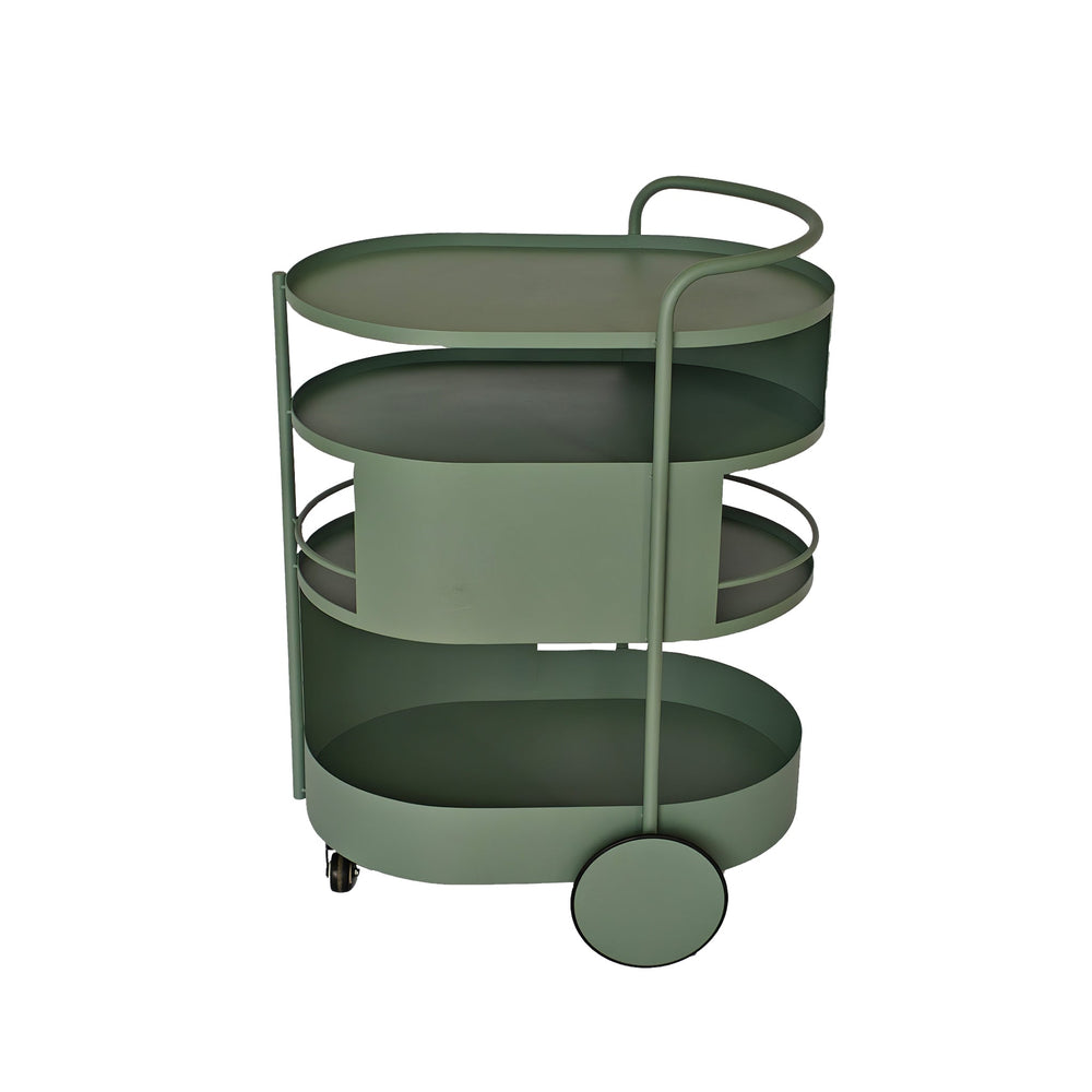 63cm Bar Cart | Sage Green | Myka Home - View 5