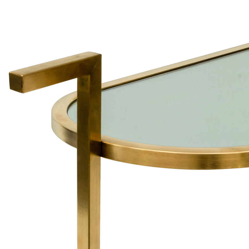 Bar Cart - Mirror and Gold Base - View 4