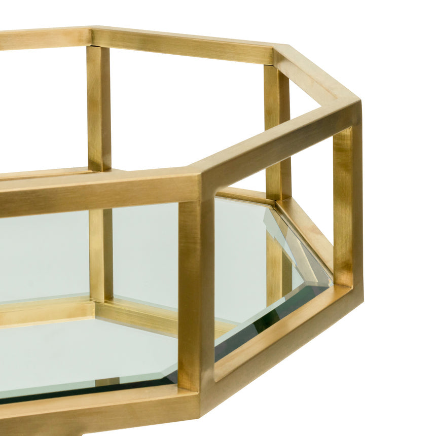 Bar Cart - Mirror and Gold Base - View 4