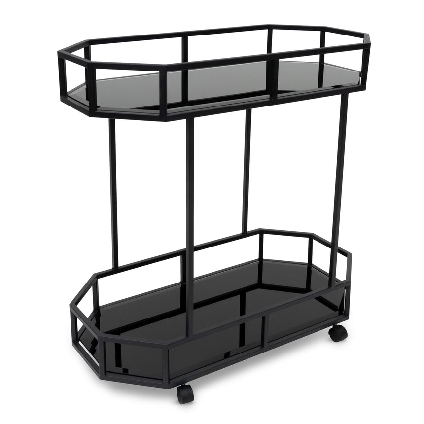 Bar Cart - Mirror and Black Base