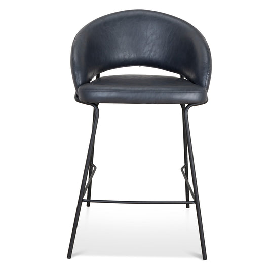 Fabric Bar Stool | Full Black (Set of 2) | Myka Home