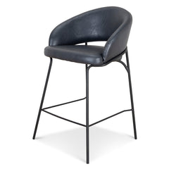 Fabric Bar Stool | Full Black (Set of 2) | Myka Home